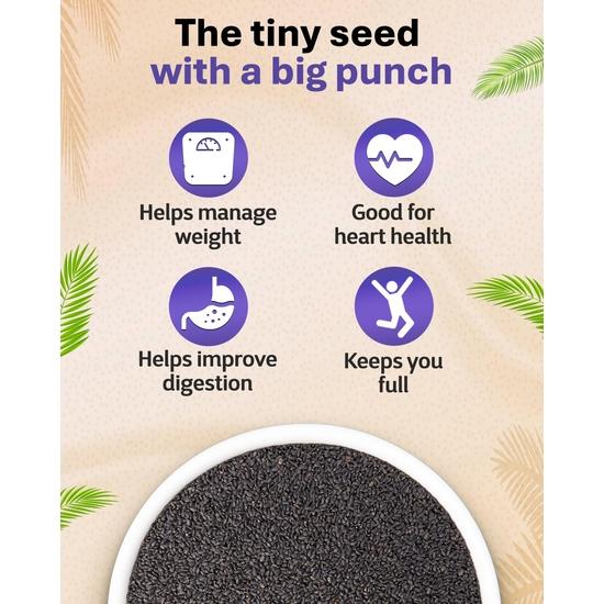 True Elements Basil Seeds 500g - Sabja Seeds | Tukmaria Seeds | Seeds for Eating | Falooda Seeds | Beat the Heat with Sabza Seeds