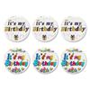 Birthday Theme Tinplate Brooch Badge – 58mm Party Decoration Prop
