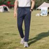 MONTAGUT Men's Silk Blend Straight Leg Casual Pants