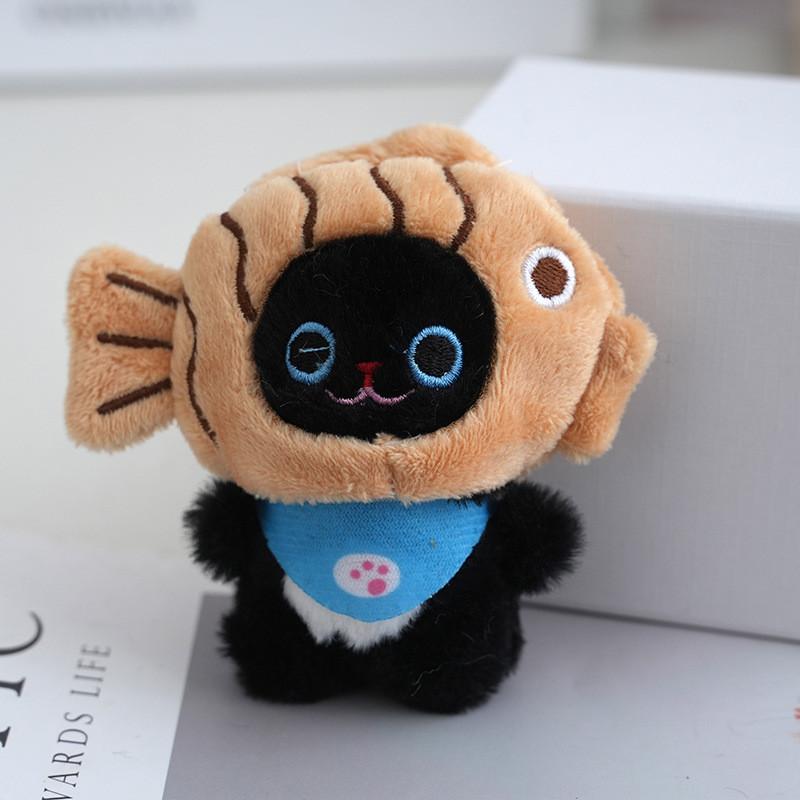 Adorable Mini Cat Plush Keychain Soft Pp Cotton Cute Cartoon Animal Design