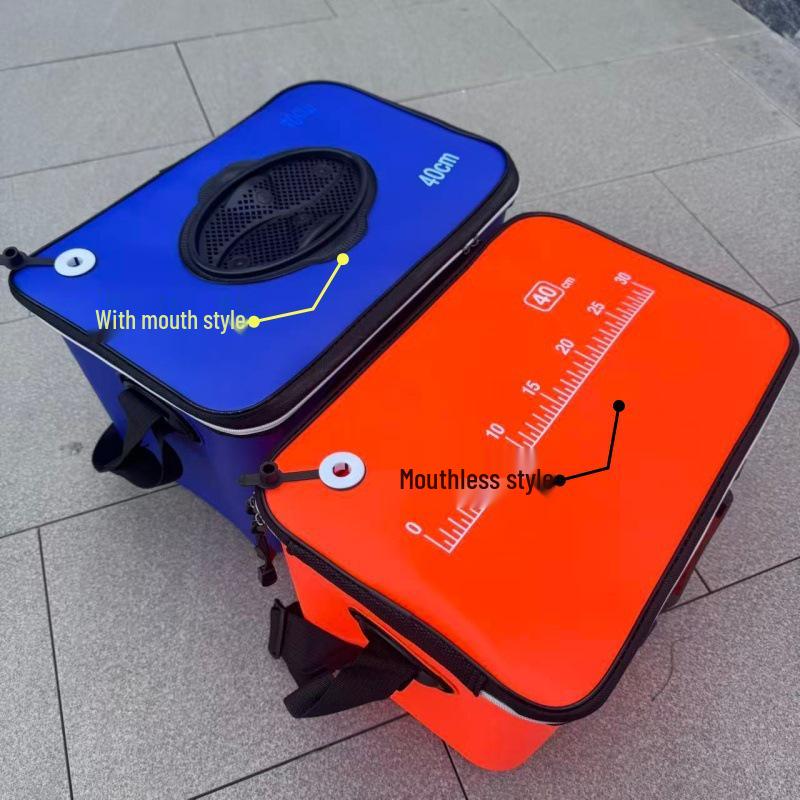 Eva Verdickter Angelkübel: Integrierter geformter Fischhalter, Wasser-/Köderbehälter, Lebendfischbehälter.