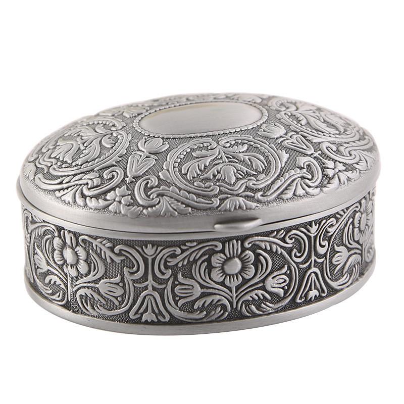 Vintage Style Small Jewelry Organizer With Floral Pattern For Bridal Gift And Travel Use