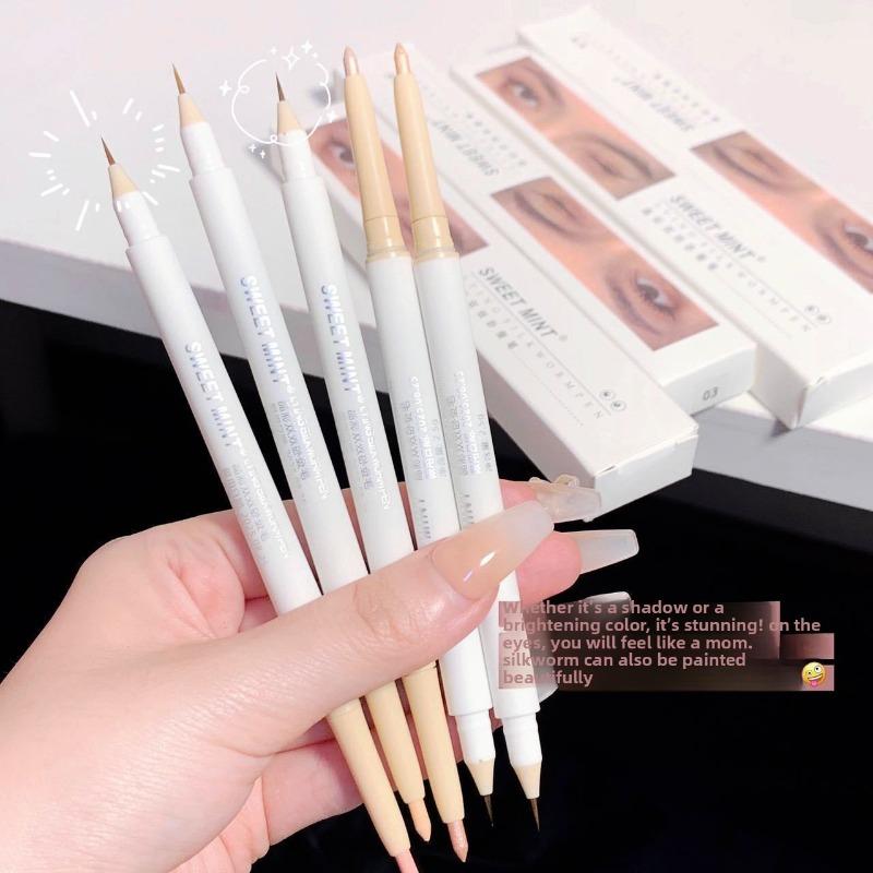 The High-gloss Brush of The Horizontal Silkworm Pen Brightens The Eyelids and Outlines Down To The Two-in-one Fine Tip