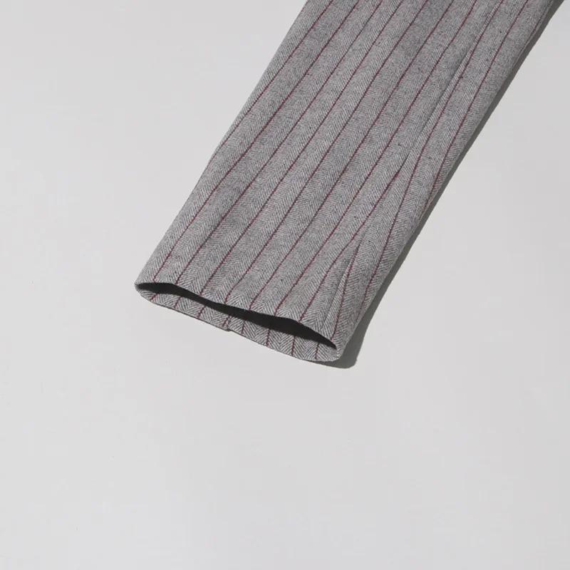 Spring 2025 Women's Retro Striped Stitching Suit Jacket