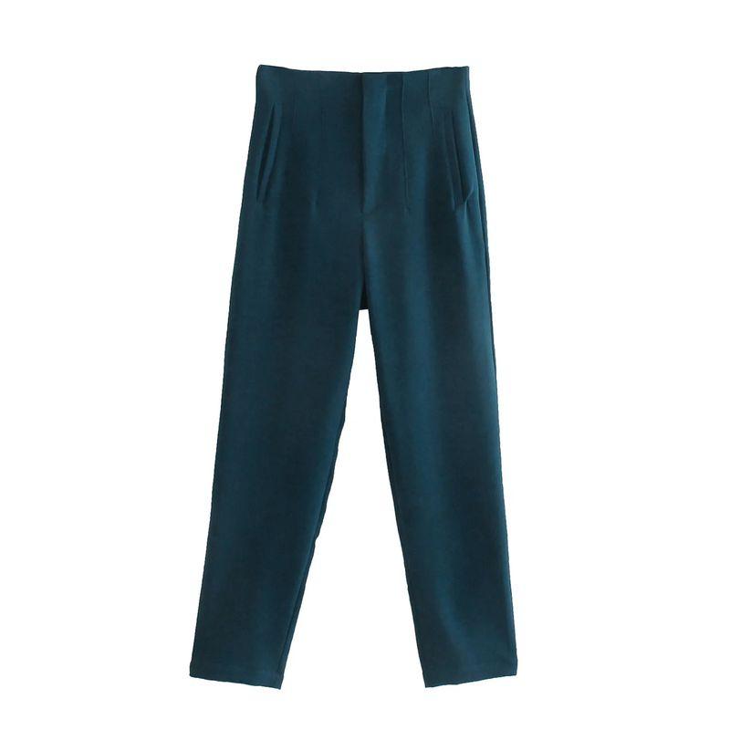 Cigarette Pipe Commute Leisure Candy Color Slim Looking Ankle-Length Pants