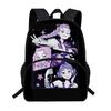 Student Schoolbag Cartoon Backpack Set 3D Digital Printing Backpack