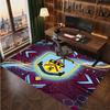 Burnley Football Print Crystal Velvet Rug, Comfortable Water Absorbent Non Slip Indoor Floor Carpet
