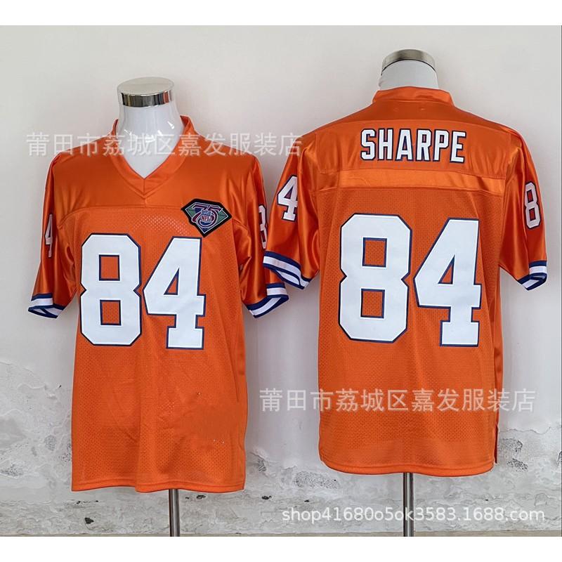 Camiseta de Manga Corta de Algodón para Hombre Estilo Vintage de Fútbol Americano Retro Denver Broncos 7 84 27 77 49