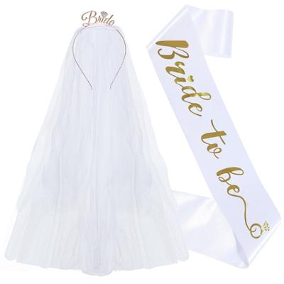 Fabric Bridals Hairpiece and Shoulder Strap Set Wedding Decoration Fabric Texture Suitable for Bride and Bridesmaids