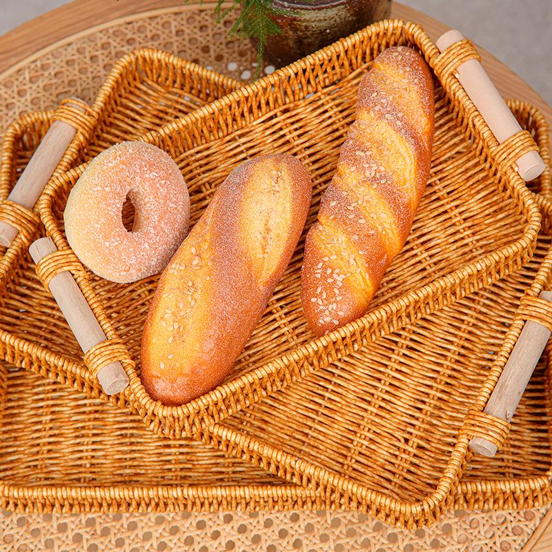 Madly Snack & Fruit Tray - Handwoven Rattan Storage Basket for Living Room