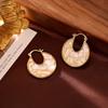 Luxury Natural Abalone Shell Earrings - Sophisticated, Stylish Ear Cuffs for Socialites