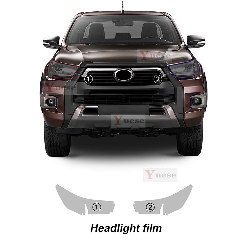 For TOYOTA HILUX INVINCIBLE SOFORT V -24 Car Protection Film Headlight Mirror Film TPU Clear Anti Scratch Sticker