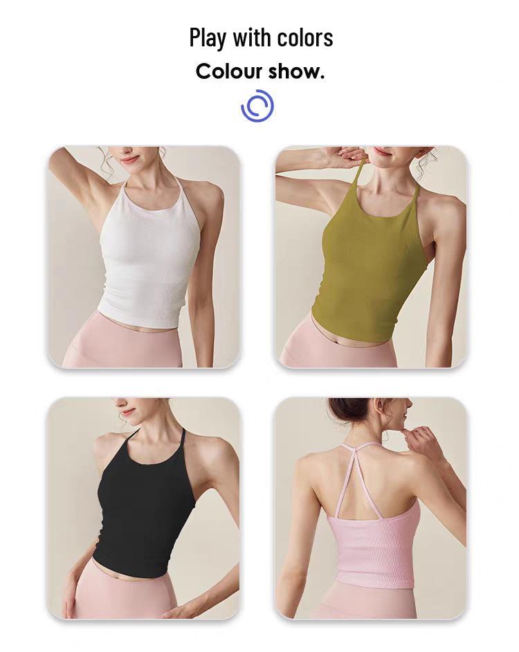 Women's Shockproof Sports Bra: Beautiful Back, Yoga Camisole, Fitness Running Vest