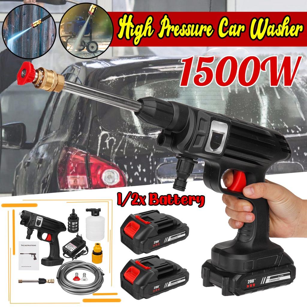 70Bar Cordless High Pressure Car Washer Rechargeable Car Wash Guns Electric Water Guns Foam Machine for 18V Battery 1500W