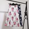 EBA abbigliamento donna primavera estate gonna di media lunghezza gonna plissettata gonna donna vita alta e sottile