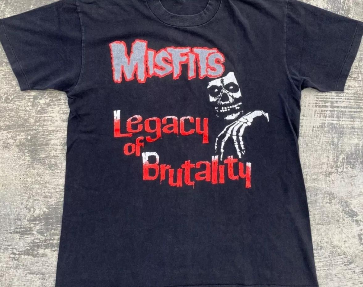 Vintage MISFITS LEGACY OF BRUTALITY Danzig Shirt Black Unisex Men S