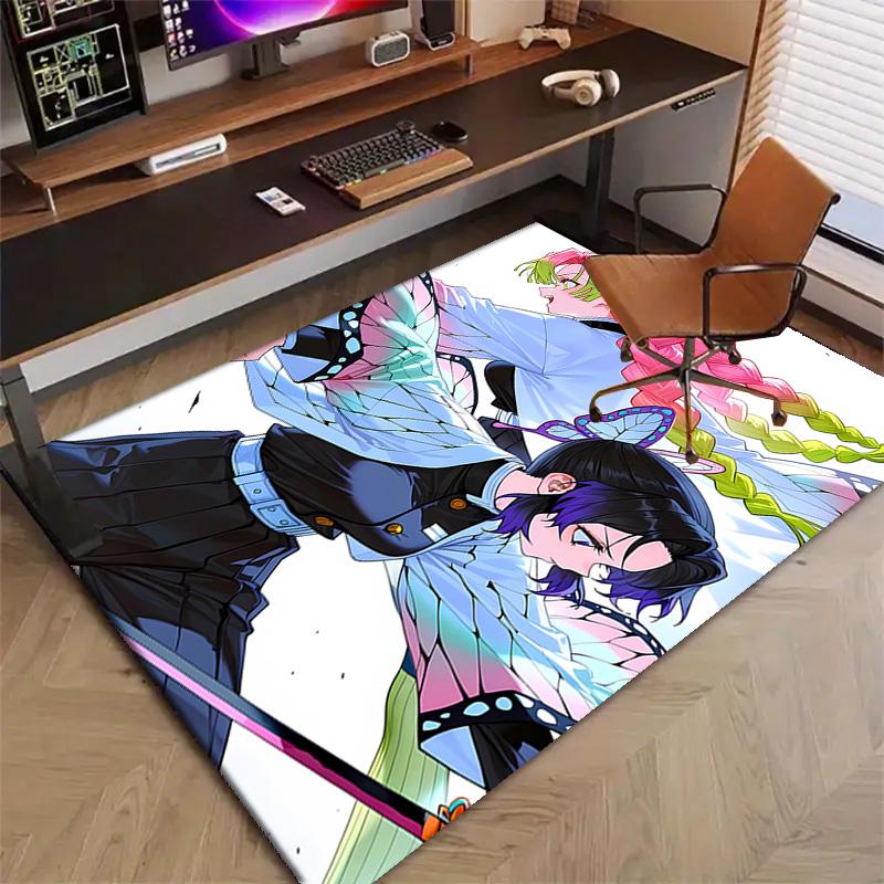 1pc Demon Slayer3 Design Printed Area Rug Carpet for Bedroom Living Room Home Decor Rugs Mat Non Slip Mat Rug for Bedside