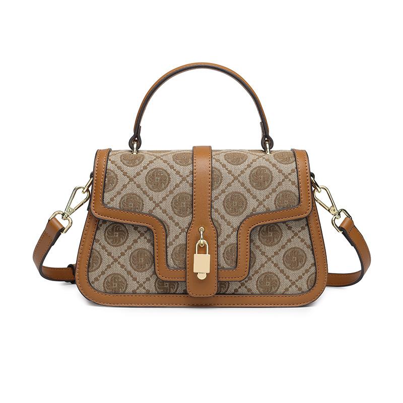 Versatile Oblique Span Small Square Bag, High-end Retro Small Bag, Autumn and Winter New Women's Bag, Fashionable and Simple Shoulder Bag.