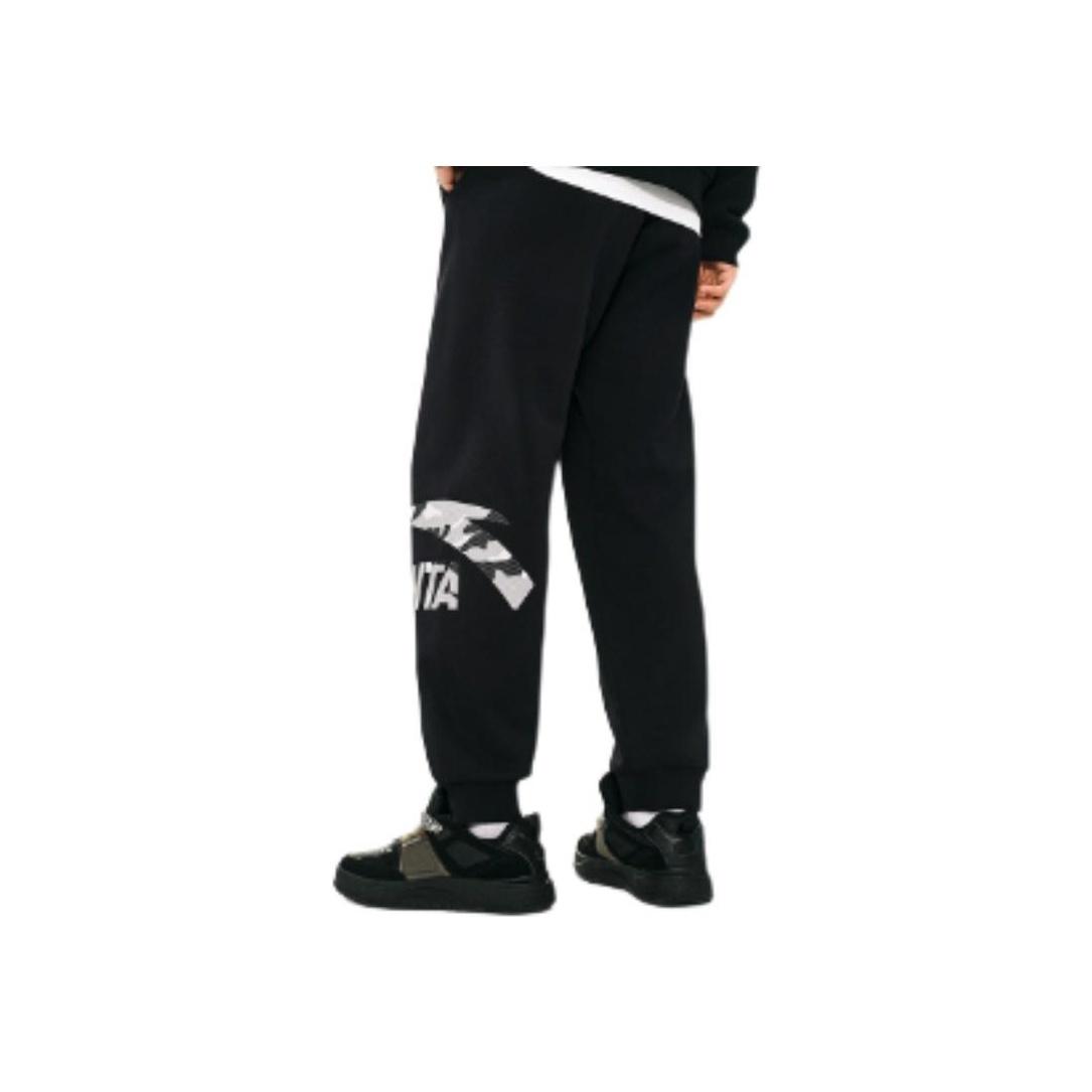 

Anta Удобные свободные повседневные брюки с манжетами, мужские брюки черного цвета 952448307-2 M