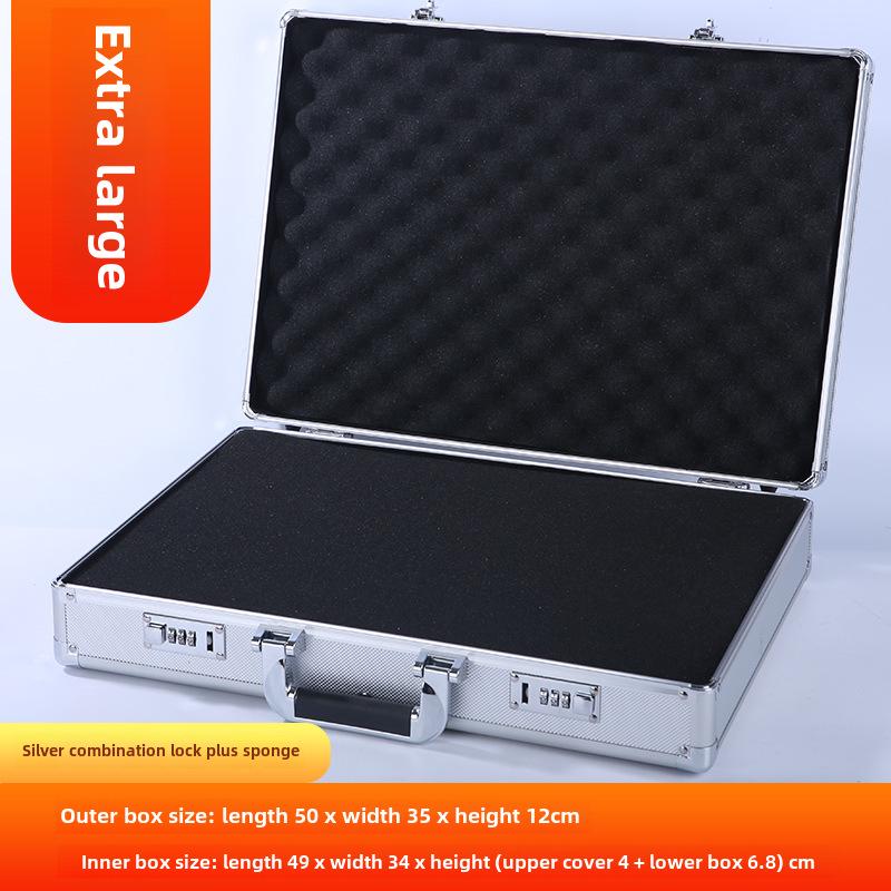 Cutie de scule portabilă din aliaj de aluminiu cu încuietoare pentru depozitarea feroneriei, documentelor și numerarului