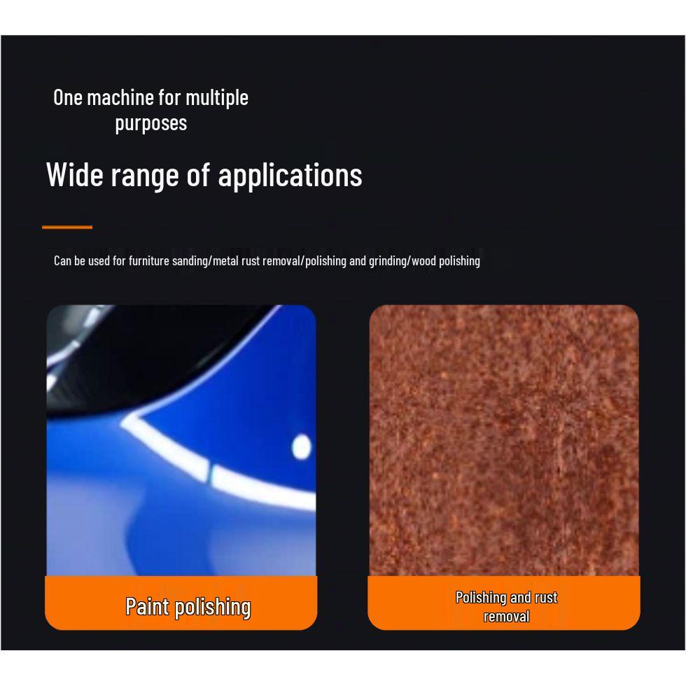 Small Square Pneumatic Sander for Car Paint Polishing, Derusting, and Deburring - Powerful Vibration Type.