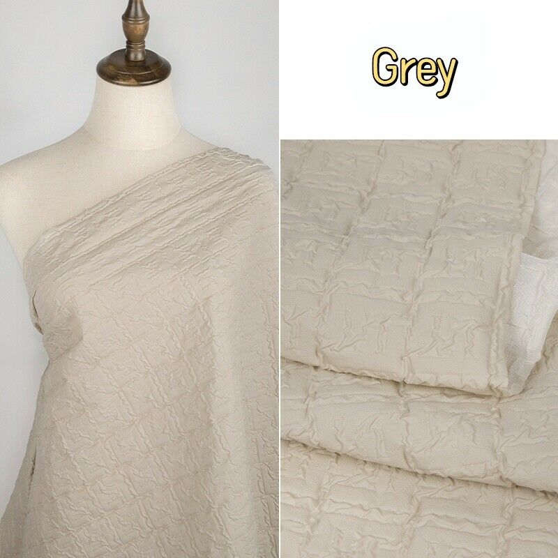 100*140cm Waterproof Embossed Winter Quilted Cotton Fabric For Making Padded Jacket Down Coat Wrinkled Down Jacket Fabric