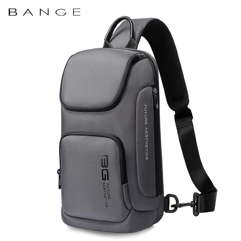Bange Crossbody Bag For Men Portable Waterproof Shoulder Messenger Bags Male Travel Short Trip Chest Bag Fit For 9.7 Inch Ipad