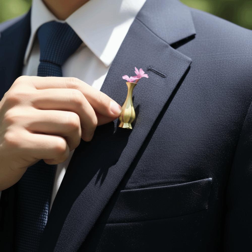 Exquisite Mini Cabbage Vase Brooch Elegant Flower Arranging Brooch  Wedding