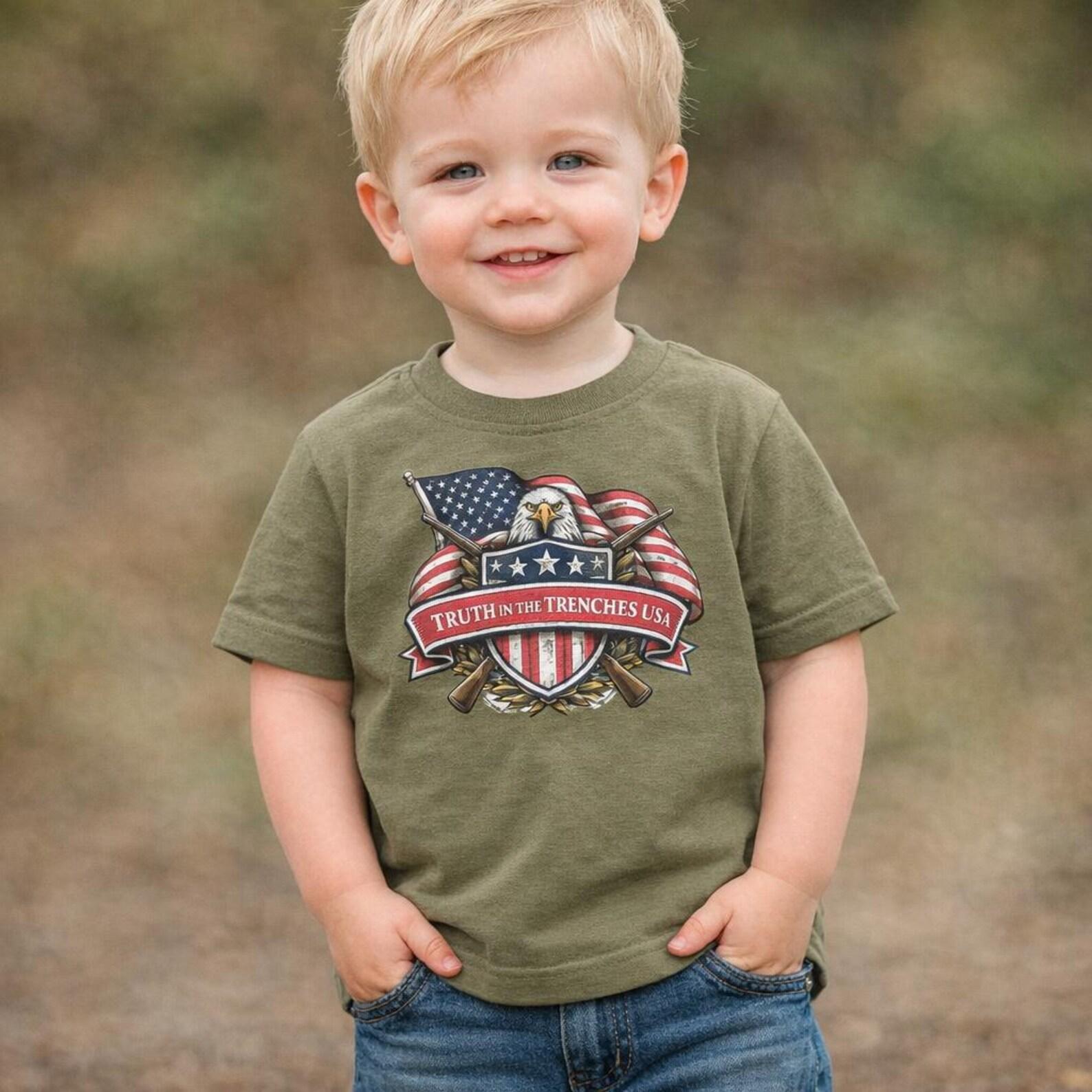 Toddler s Truth In The Trenches LOGO shirt | Fine Jersey Tee S