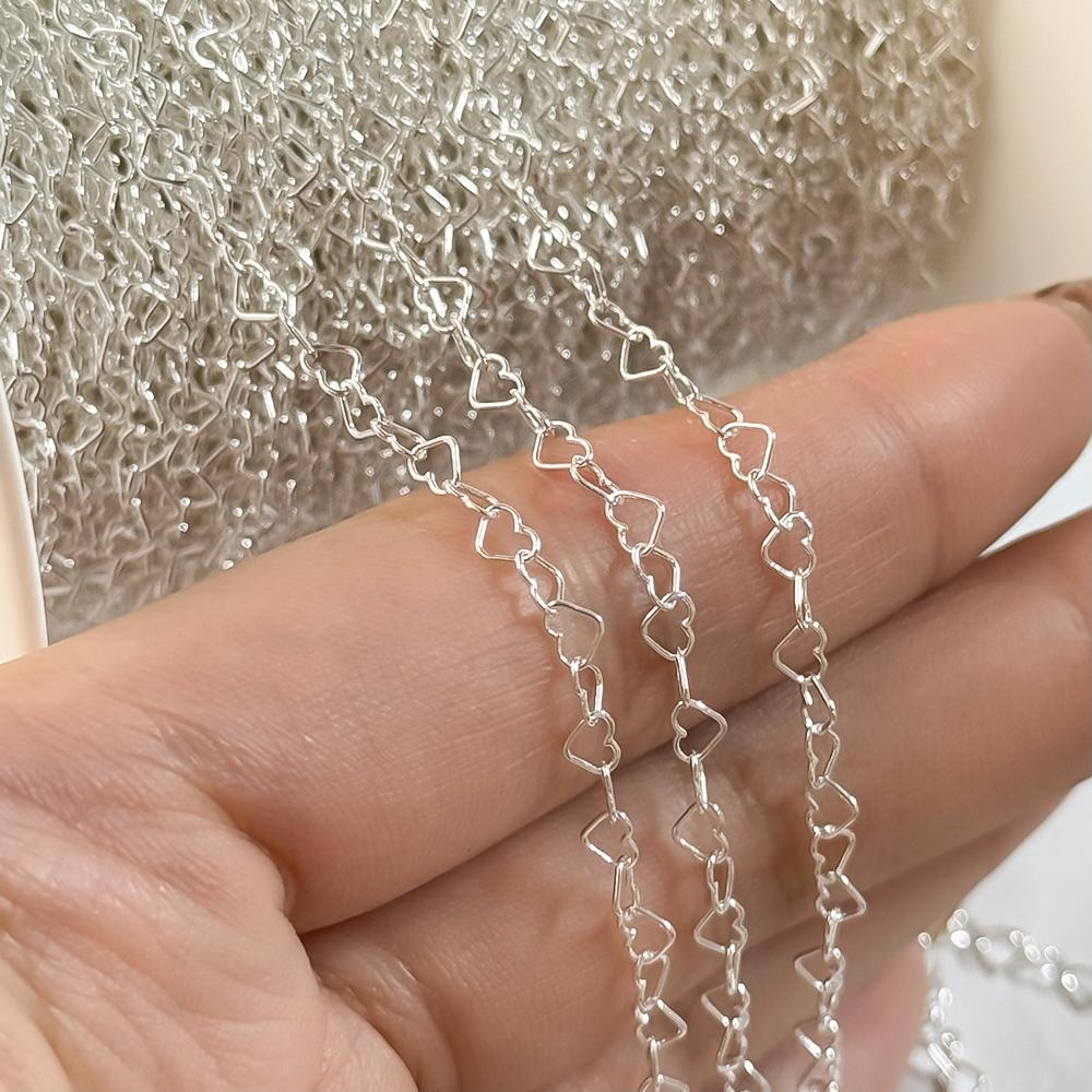 New Round Wire Heart Bulk Chain 2.8X4.0mm Permanent Jewelry 14K Gold Filled Love Chain 2.8x4.0mm