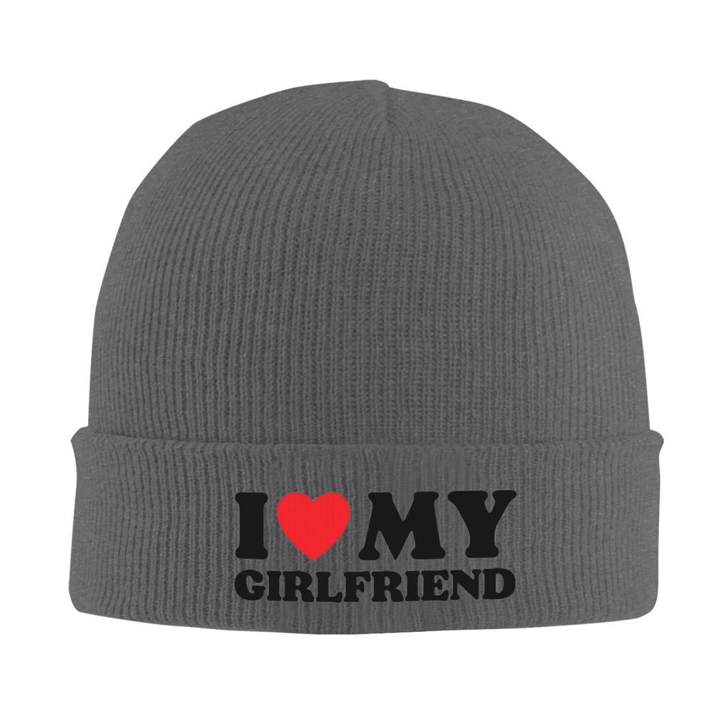 I Love My Girlfriend Warm Knitted Cap Winter Knit Bonnet Hat Skullies Beanies Hip Hop Caps for Unisex