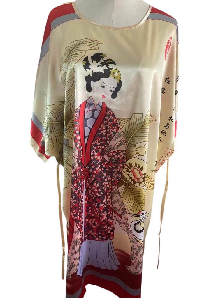 Plus Size Silk Qipao Pajama Robe & Tang Suit Bathrobe