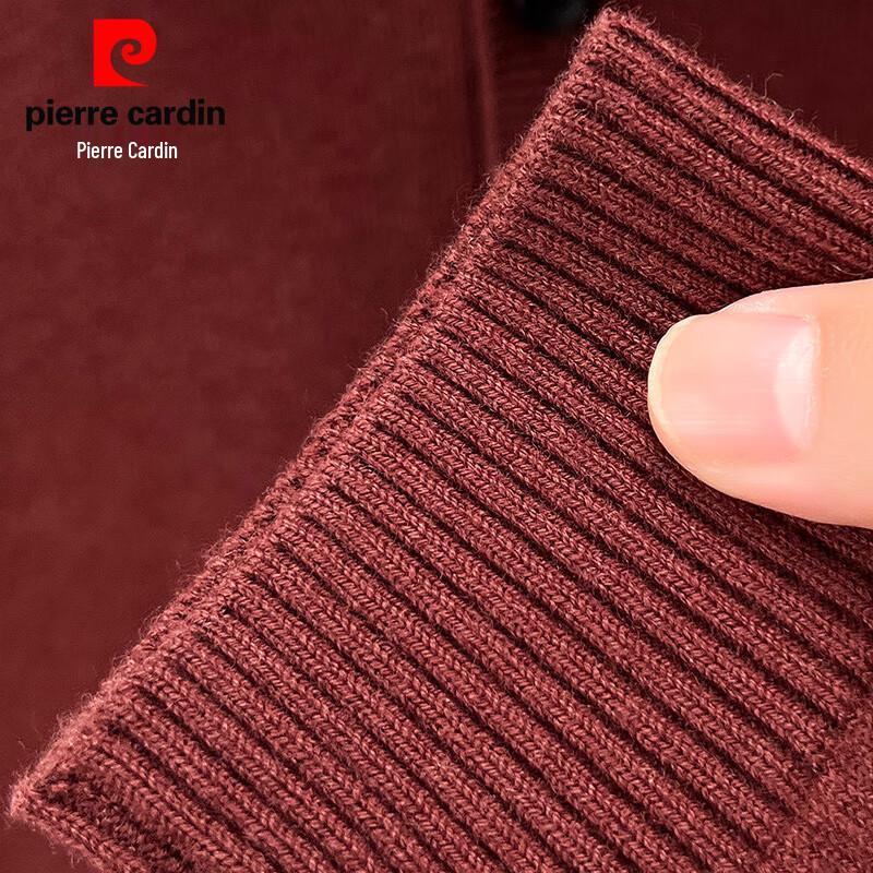 Pierre Cardin Men's 100% Pure Wool Stand Collar Sweater