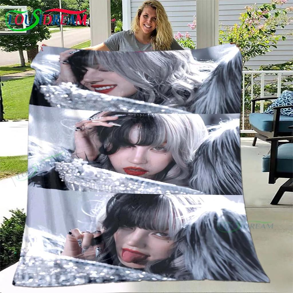 Korean Kpop Girl Group-Yuqi-Soyeon Print Four Seasons Blanket Sofa Cover Travel Bed Plush Blanket Office Break Blanket Gift
