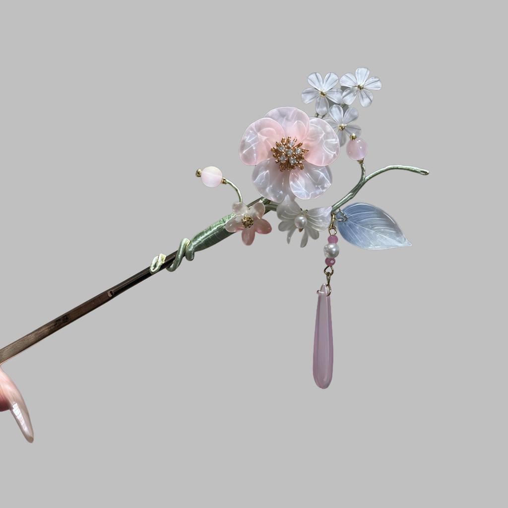 Luksusowa spinka do włosów z frędzlami w chińskim stylu do stylizacji wieczorowej