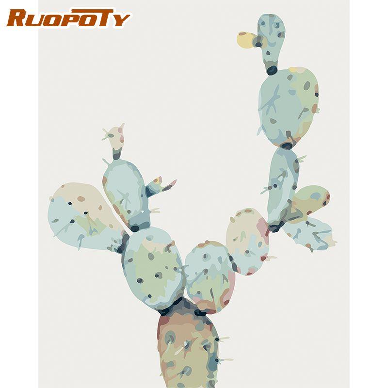 

Ruopoty картина по номерам цветы холст картина DIY цифровая живопись акриловая краска для украшения стен 40x50 см безрамное