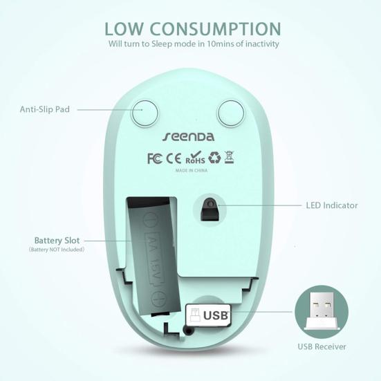 i210 Mute Mice Comfortable 2.4GHz Connection Portable