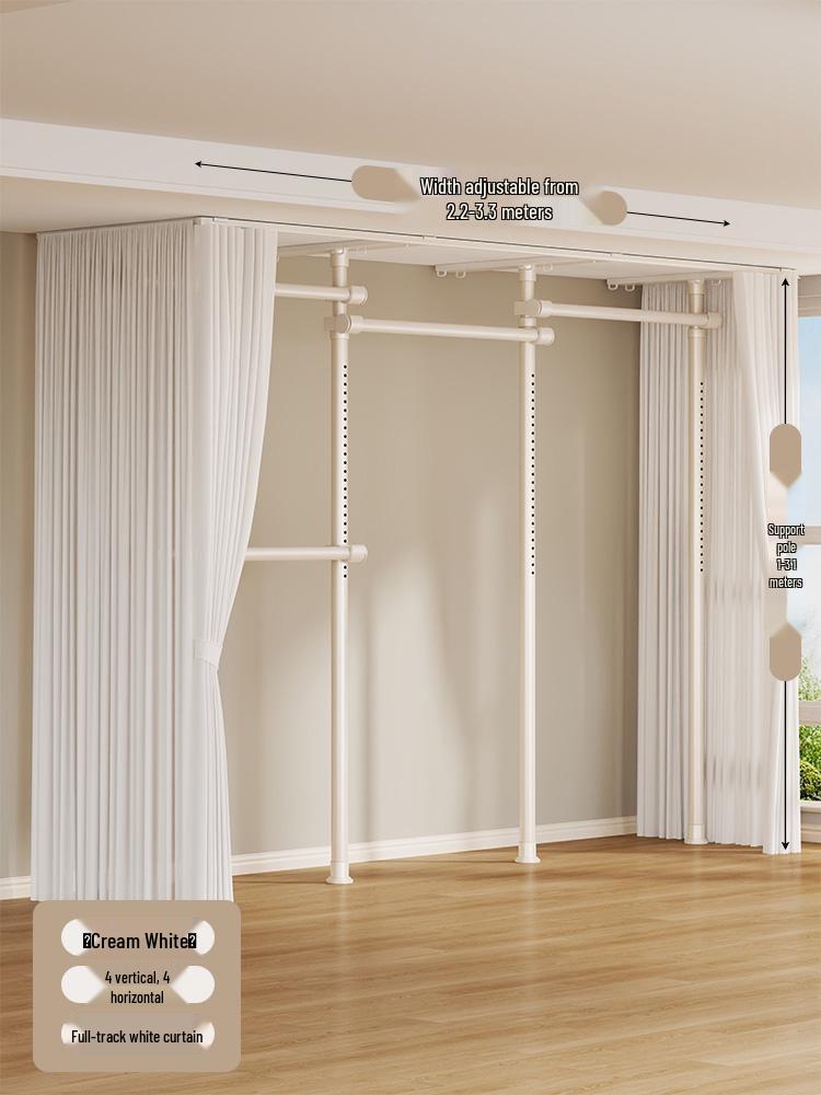 Floor-Standing Clothes Rack: Bedroom Hanger, Retractable Drying Rod, Coat & Hat Rack.