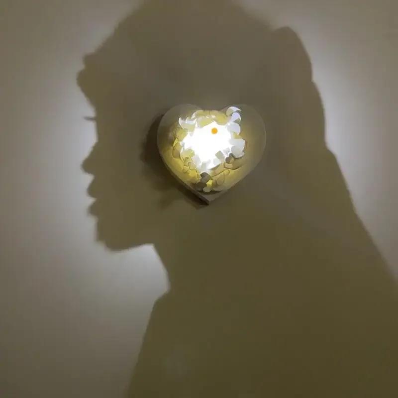 3D Creative Stereoscopic  And Shadow Night  Atmosphere Light Wall Decoration  And Shadow Interaction