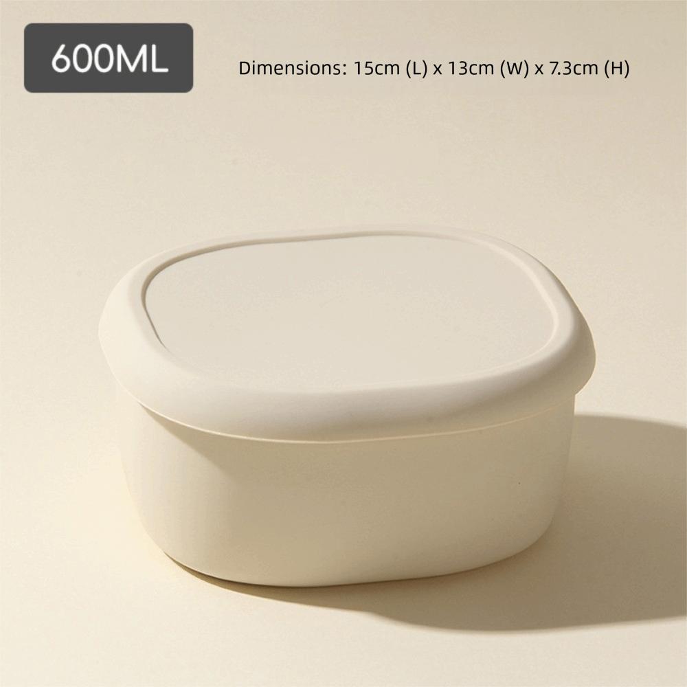New Food Grade Silicone Lunch Box with Lid 200/300/600ML Microwave Oven Lunch Box Leak Proof Heat Resistant Storage Box Picnic