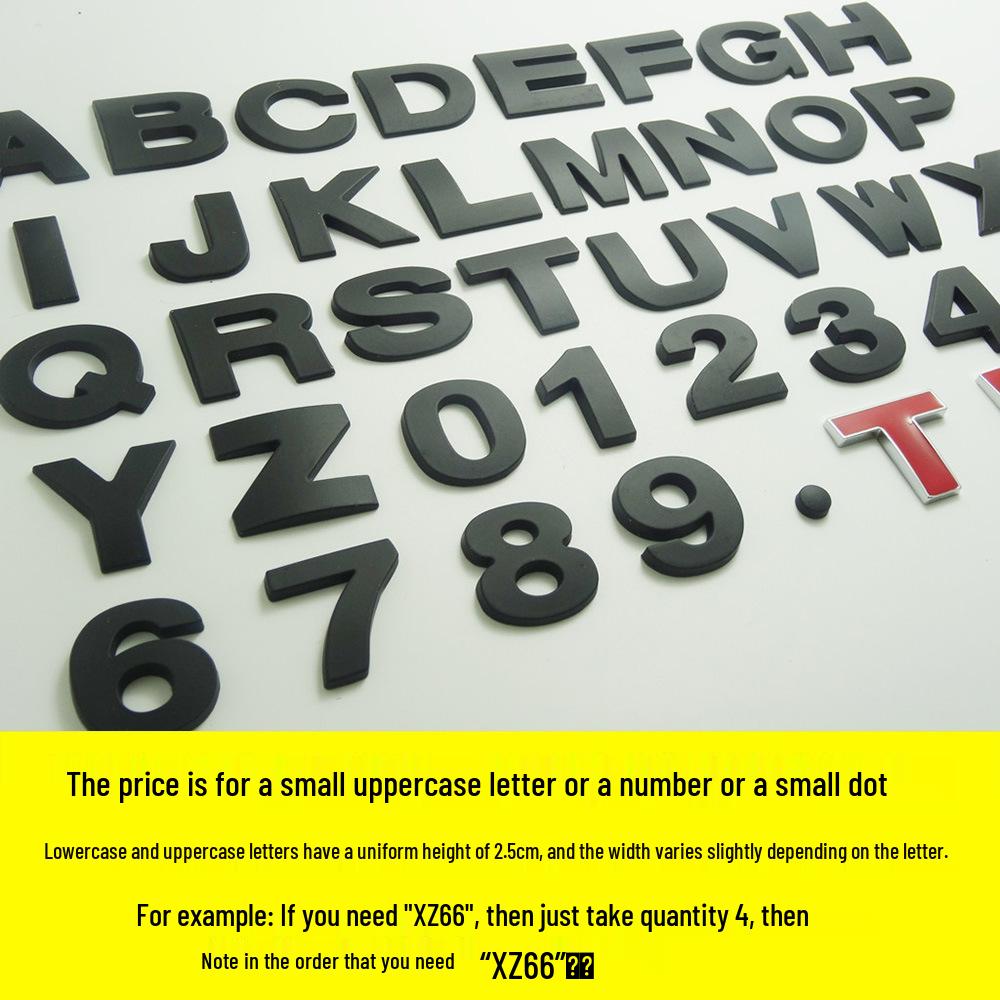 

Креативная наклейка на автомобиль: Металлические строчные буквы на заказ для персонализации