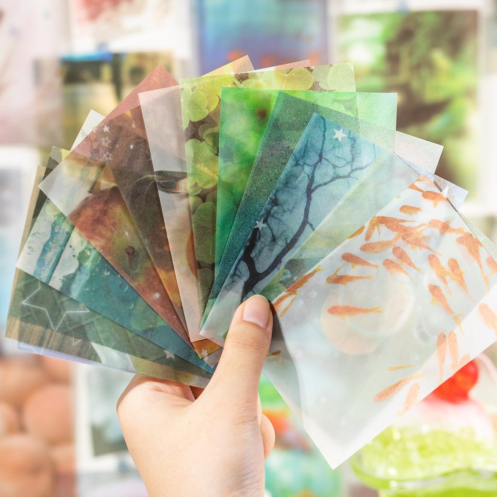 20 Sheets/Bag Summer Theme M5 Tracing Paper For Scrapbooking DIY Wrapping Sticker Base Art Creation & Card Decoration