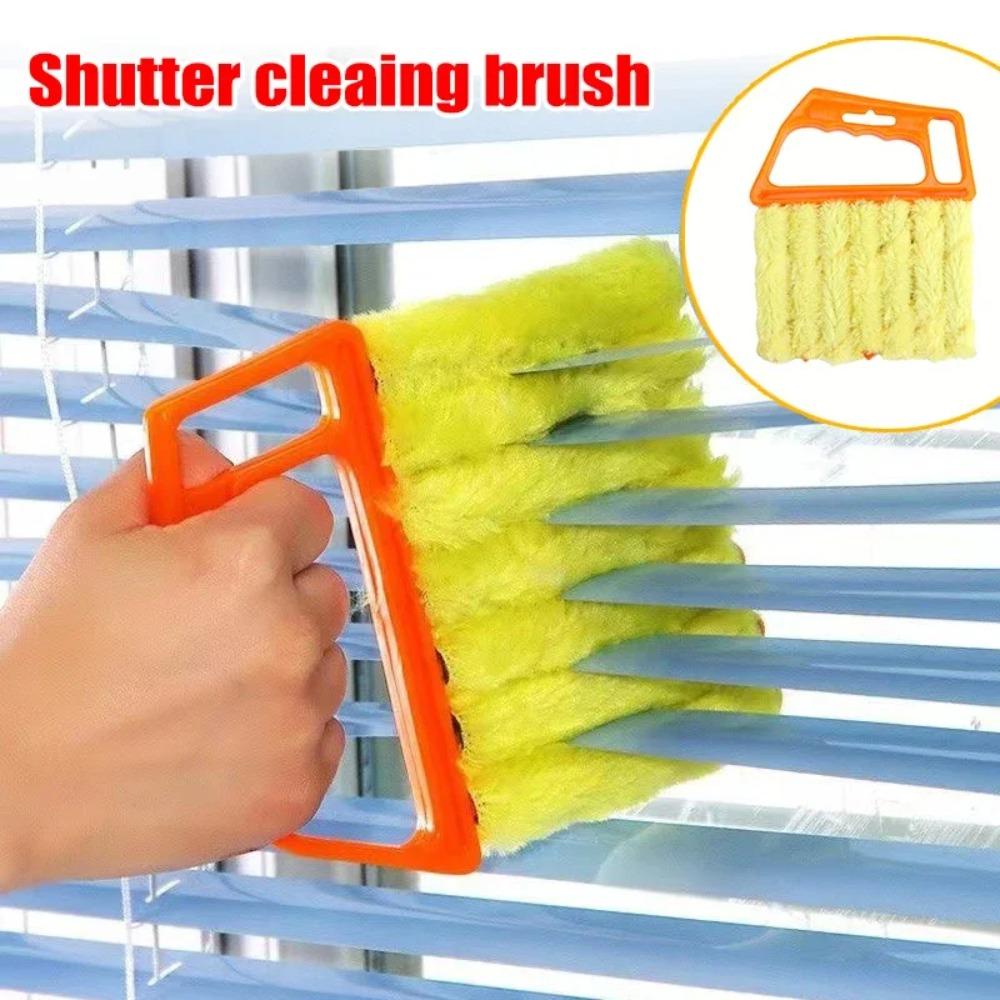 1Pc Window Cleaning Brush Microfiber Air Conditioner Cleaning Duster Cleaner Wash Venetian Blind Blade Cleaning Cloth Kitchen Tool