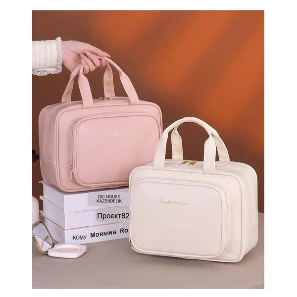 2025 Premium Travel Makeup Bag, Spacious Multi-Compartment Cosmetic Organizer for Women