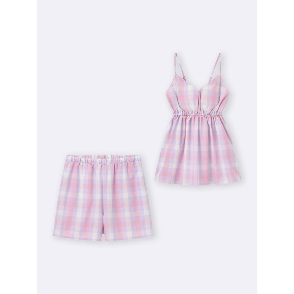 Gu By Uniqlo Check Camisole Lounge Set+e