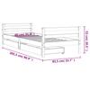Children s Bed with Drawers Black 80x200 cm Solid Pine Wood