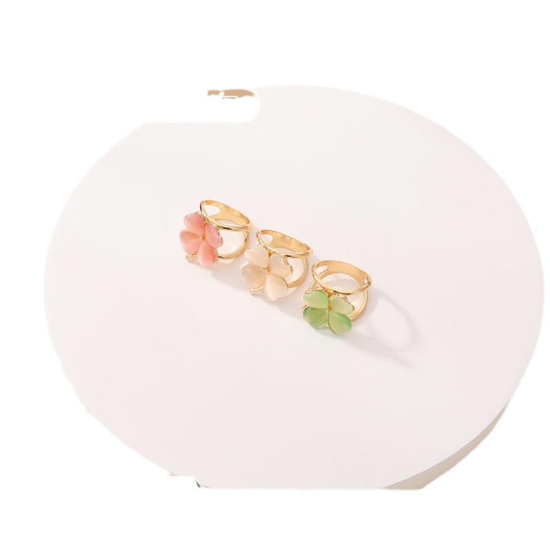 

Высококачественная застежка для шарфа в виде четырехлистного клевера из камня «кошачий глаз» и пуговицы для рубашки Pink Cat s Eye Stone