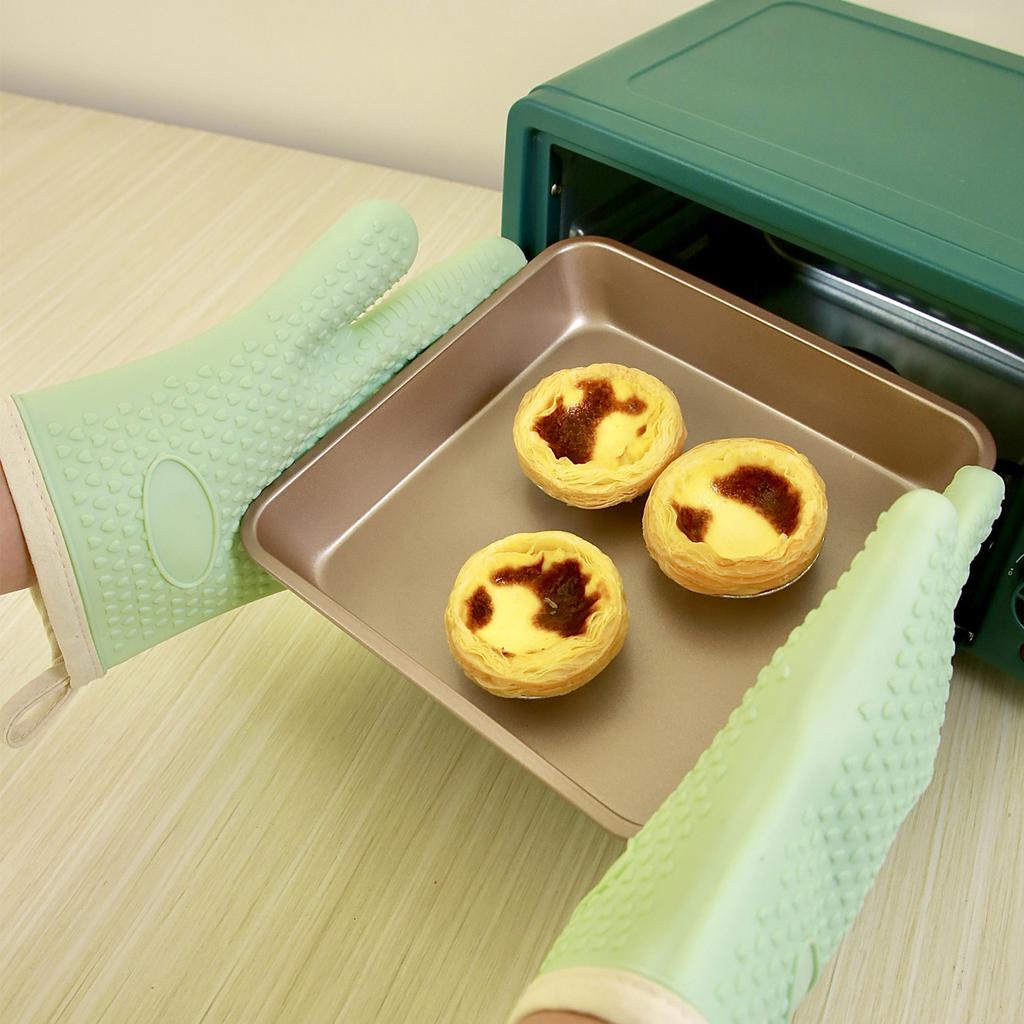 Five-finger Silicone Cotton Gloves Wrapped with Wide Silicone Insulation Gloves Baking Oven Microwave Gloves