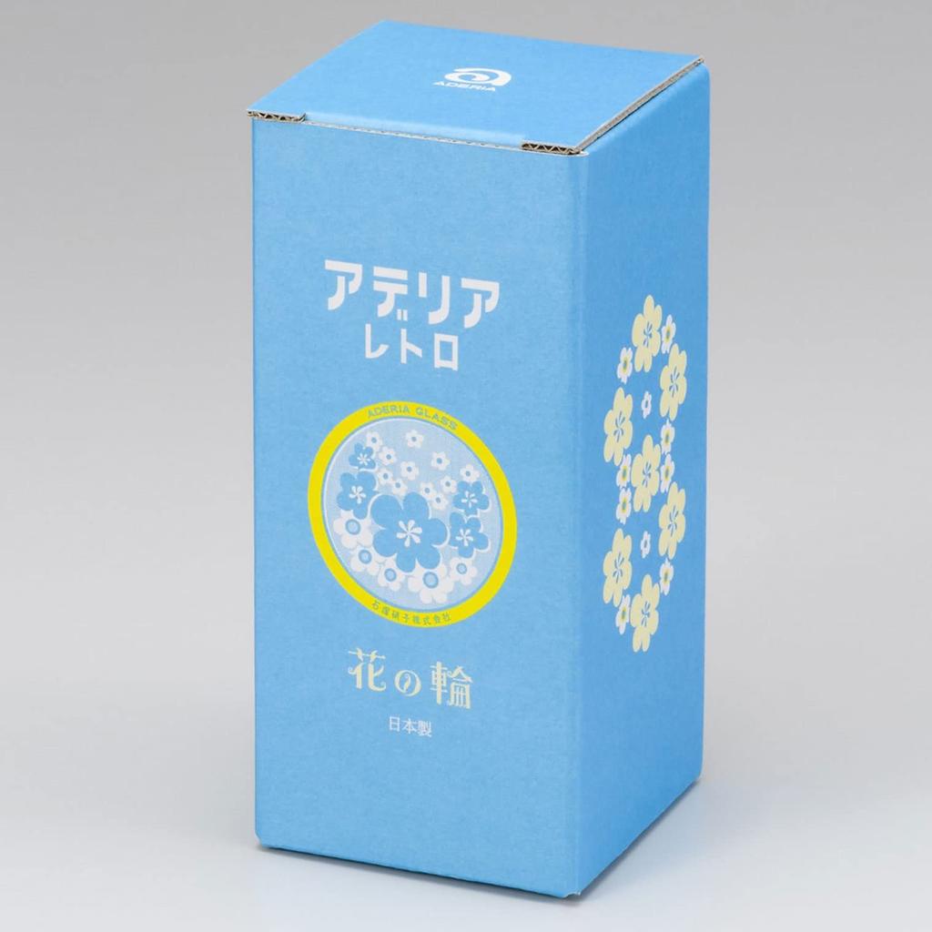 Adelia Retro Blumenring Geschenk Hergestellt in Ein stilvolles und beliebtes Geschenk zum 60. und Ein perfektes Geschenk für und (ADERIA) Stielgläser, Design, 305ml, Im Karton, Japan,