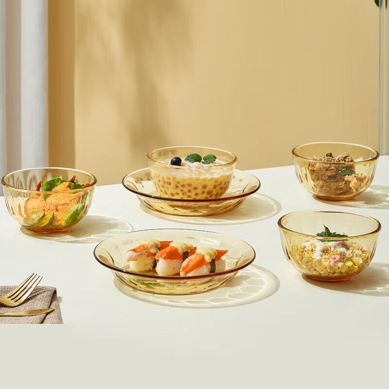 BAILOCK Star Mirror High Boron Glass 6-Piece Dinnerware Set